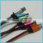 3ft nylon braided usb cable micro usb to mini din cable for iphone charger usb cable