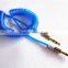 colorful fashion flexible dc3.5m to dc3.5m spiral metal transperant cable extend aux stereo audio cable