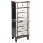 mirrored surface wooden Lingerie Chest of 7 drawers