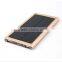 High quality fast charging universal portable charger solar power bank 8000mah