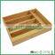 Bamboo utensil divided tray with 5 slots