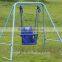 round wicker swing set