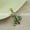 China wholesale zinc alloy multicolor rhinestone enamel epoxy Christmas pine brooch