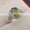 Lucky Stone Flower Ring Yellow Topaz Ring