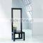 living room console table and mirror