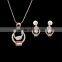Wholesale Latest Design Fashion Necklaces Women Luxury Statement Diamond Jewelry Set SKJT0547