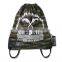 Hot shoulders camouflage canvas drawstring backpack bag