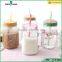 500ml Transparent glass mason jar for juice and milk with handle