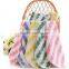 100% cotton square stripe printing hand towel