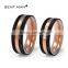 China Jewelry Gold Solid Carbon Fiber Couple Ring 925 Silver Wedding Bands Wedding Rings Set for Couples
