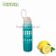 pyrex glass water bottle with rubber silicone sleeve and straw and PP lid
