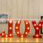 Decorative plastic and wood letters led sign