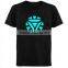 The Avengers, Iron Man LED T-Shirt Sound Activated Blue Light Flashing Music Equalizer, IRON MAN T Shirt Plus Size,