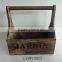 Antique vintage rustic recyled hanging wooden storage basket with handles
