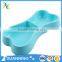 Green Bone Shaped Dog Bowl Personalized Dog Bowl Plastic Dog Bowls