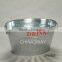 Cheap durable galvanized beer ice buckets