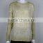 Ladies' round neck long sleeve pullover knitted sweater with dirty wash