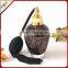 Handmade Black & Gold Point Airbag Glass Perfume Bottle