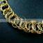 19cm raw brass faceted round circle link fashion DIY bracelet supplies 1900081