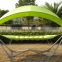 Outsunny Outdoor Patio Hammock Swing Seat w/ Canopy and Stand - Lime Green