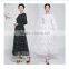 Elegant Floral Muslim Chiffon Long Sleeves Maxi Women Dress