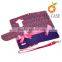 Leather sublimation flip cell phone cover case wallet case for LG G5