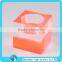 Fluorescent Green Clear Acrylic Cubic Tea-light Holder