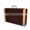 Chinese Factories Wholesale Custom High-grade PU Leather 6 Slot Wine Champagne Boxes, Brown Gift Box