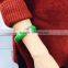 New fashion beautiful korean magnet clasp red crystal gold green resin imitation jade bangle bracelet Legend of the blue sea