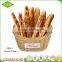 Wholesale graceful hand weaved flat washable poly rattan bread willow wicker basket