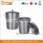 White powder coating iron metal compost bucket with lid