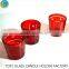 Red wedding table decorations with best scented candles
