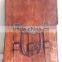 Handmade vintage full flap pure goat leather travel bag