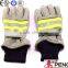 sheepskin fire retardant 3m reflective black cuff hand protected police cleaner worker fireman gloves