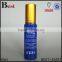 50ml  china hot products screen pringting cosmetic lotion blue glass bottle gold aluminum pump and cap wholesale
