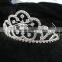 H172-020 floral crystal silver tiara Flower Tiaras Silver Hair Accessories
