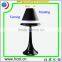 Home decorative black led table lamp 12W with various lampshade