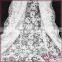 White sparkle sequin fabric, bridal embroidery lace beaded fabric for wedding dress