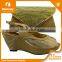 Hot Sale MG1012-5 Italian Shoes Matching Bags with Rhinstones