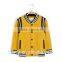 children boys striped sleeve and hem fleece jacket