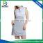 New Design Subliamtion stripe special sleeve Ladies Golf Long Dress In light grey