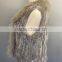 New autumn and winter women rabbit fur weaving vest fur collar jacket factory direct fur vest
