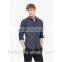 Spots print classic collar white button slim fit fashionable casual men's shirt for 2016