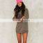 Long Pattern Cozy Gray Oversized Print Sweatshirt Custom