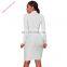 Ladies Designer Long Sleeve High Waisted Skirt and Crop Top Set