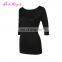 Wholesale Price black Reversible three quarter sleeve wholesale blouse modern tshirt
