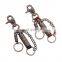 Hot sell  china market bag charms men skull leather keychains