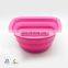 2018 Semicircle FDA Silicone Collapsible Water Bucket Foldable Food Storage Basket