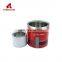 Chinese Factory Hot Sale white round empty plastic buckets various sizes tin box solvent can