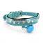 Shiny rhinestone pet collar hanging bell dog collar